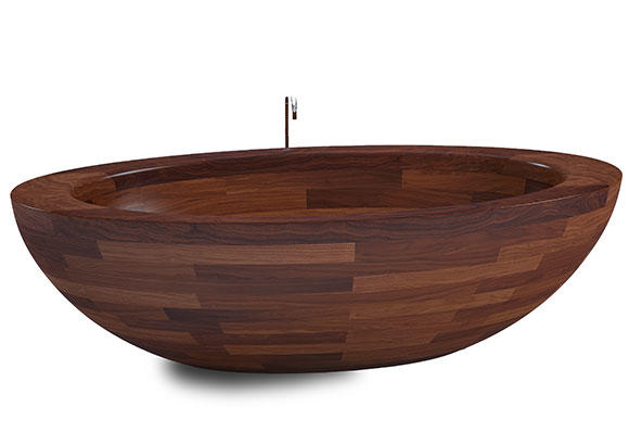 Image of Baula wooden bathtub