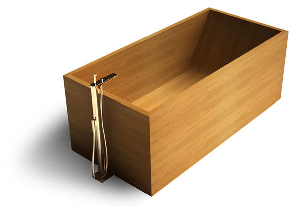 Image of Puari wooden bathtub