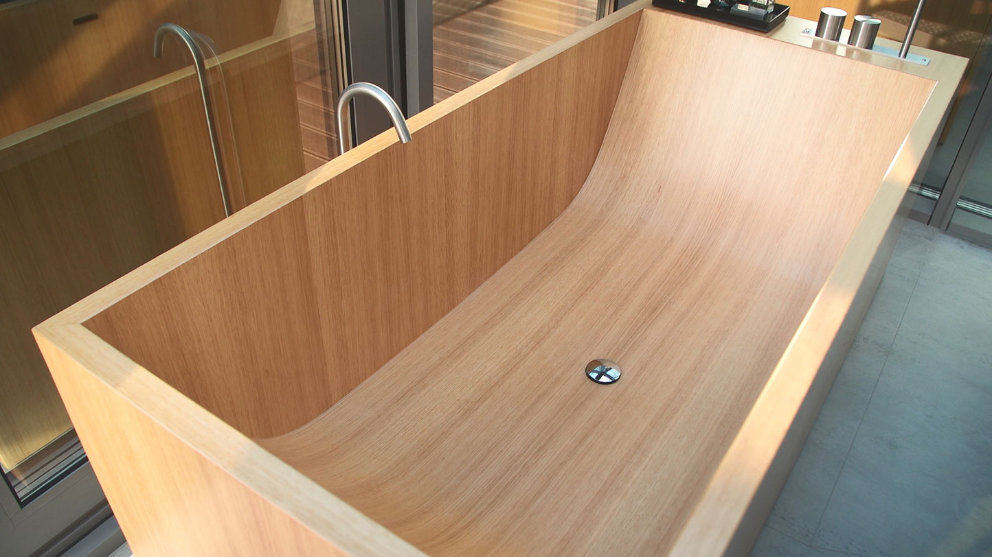 Image no. 6 of Custom wooden bathtub and vanity made in Oak - Awangarda